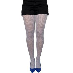 Gray Illusion Knitted Patterned tights for Women